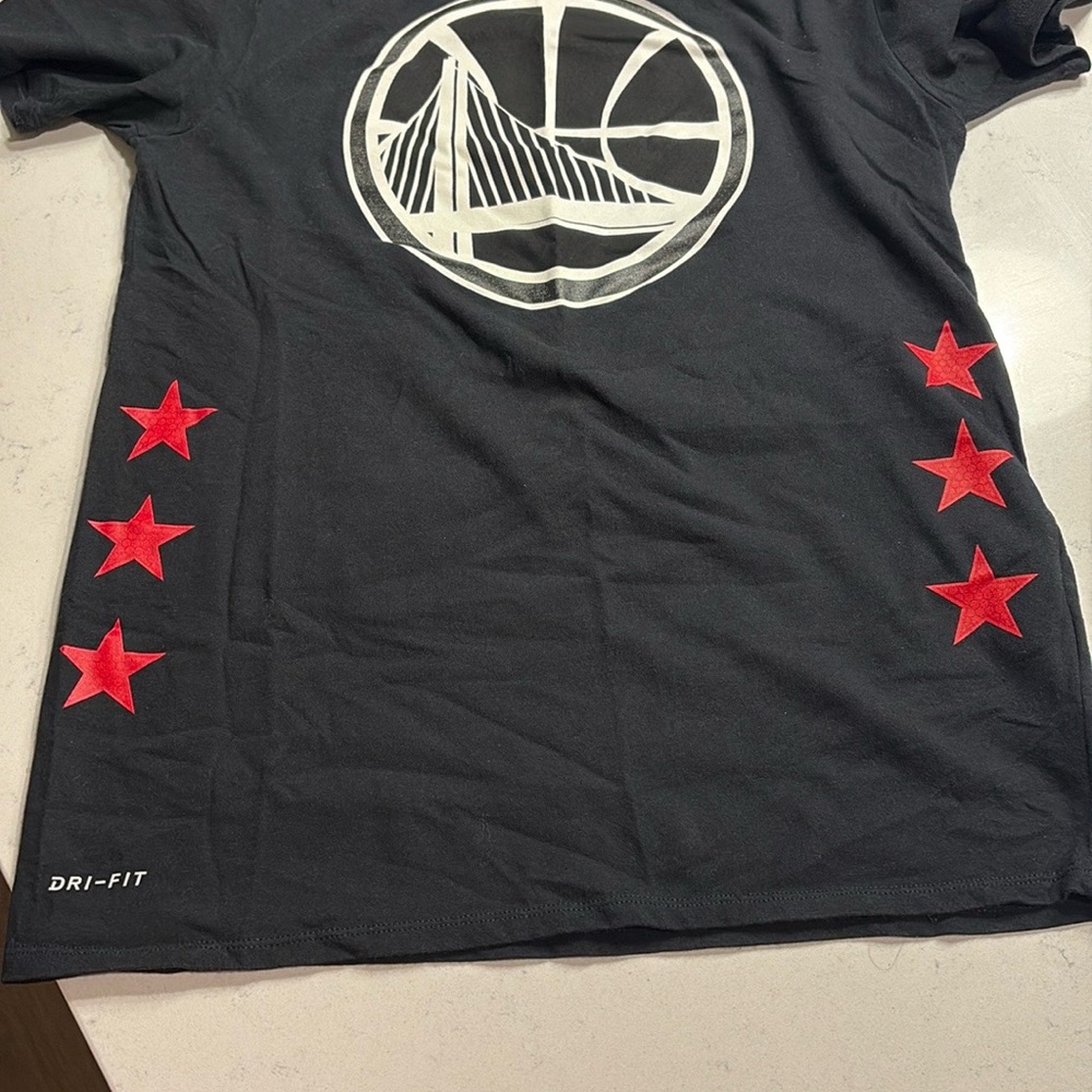 Black Dri-Fit T-Shirt with Red Stars